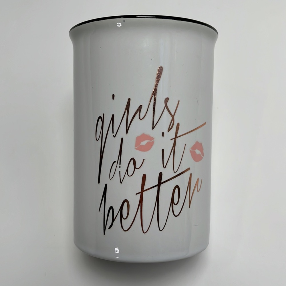 Tri-Coastal Design Multi-Purpose Ceramic Organizer Girls Do It Better Food Safe